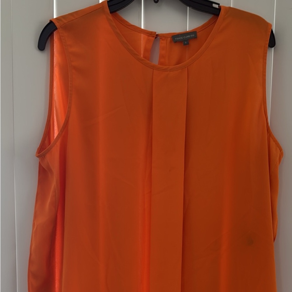 Vince Camuto Women's Orange Sleeveless Top